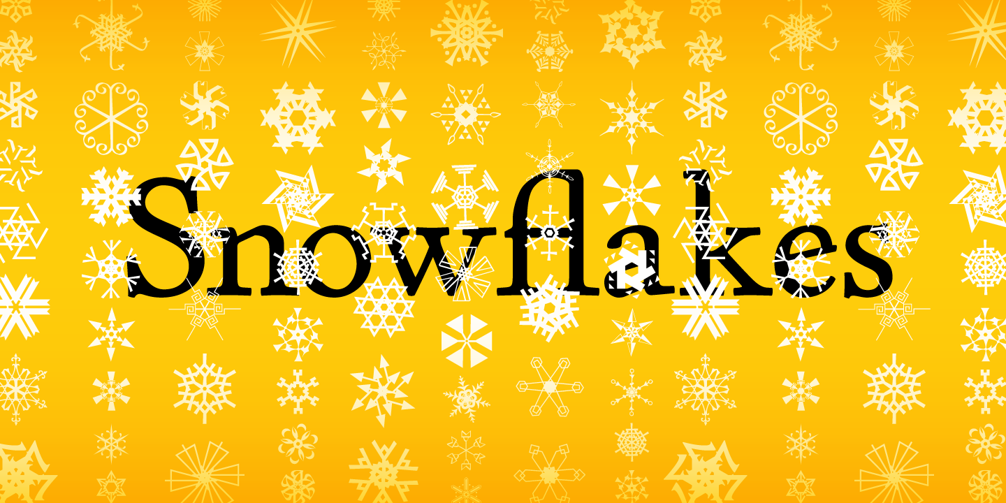 P22 Snowflakes Font preview